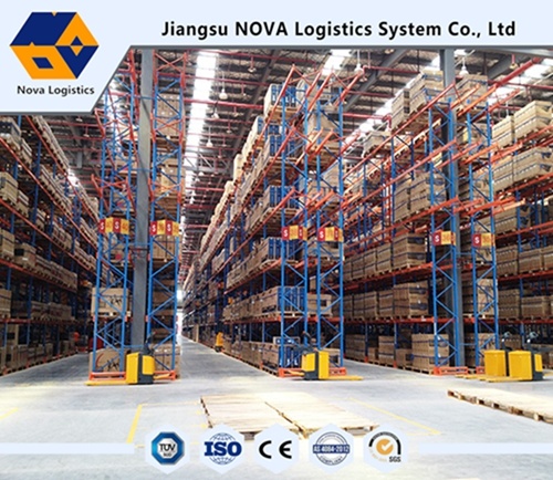 Heavy Duty Blue Frame und Orange Box Beam Rack
